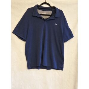 Vineyard Vines Mens XL Blue Polo "Edgartown" Whale Logo Golf Poly Blend